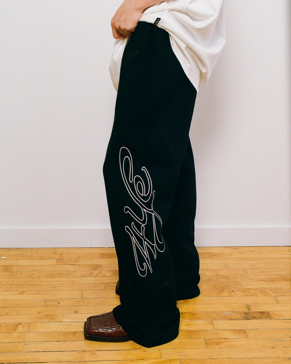 Signature Wide Pant - Black/White
