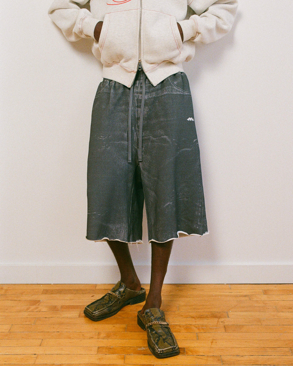 Denim Trompe l'oeil Short