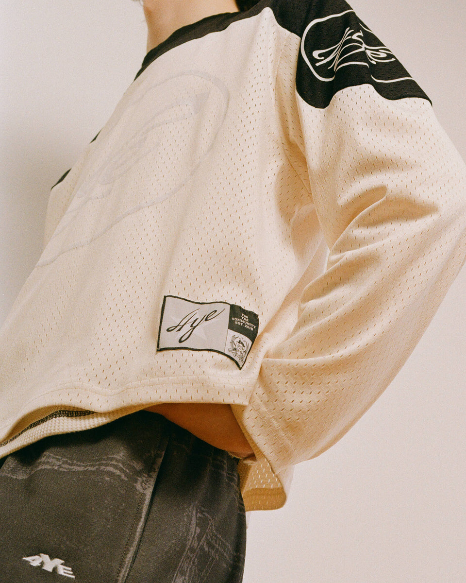Signature Mesh Jersey - Ivory/Black