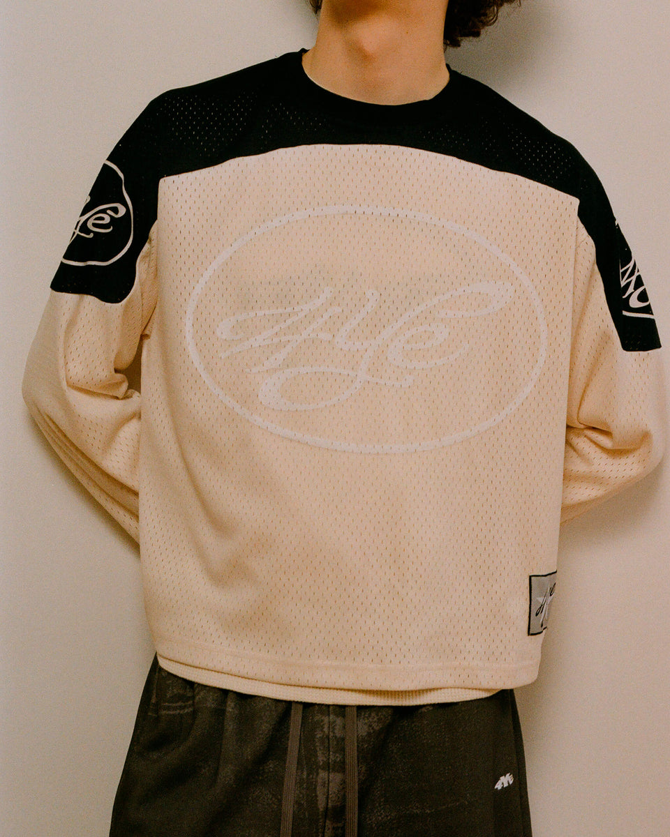 Signature Mesh Jersey - Ivory/Black