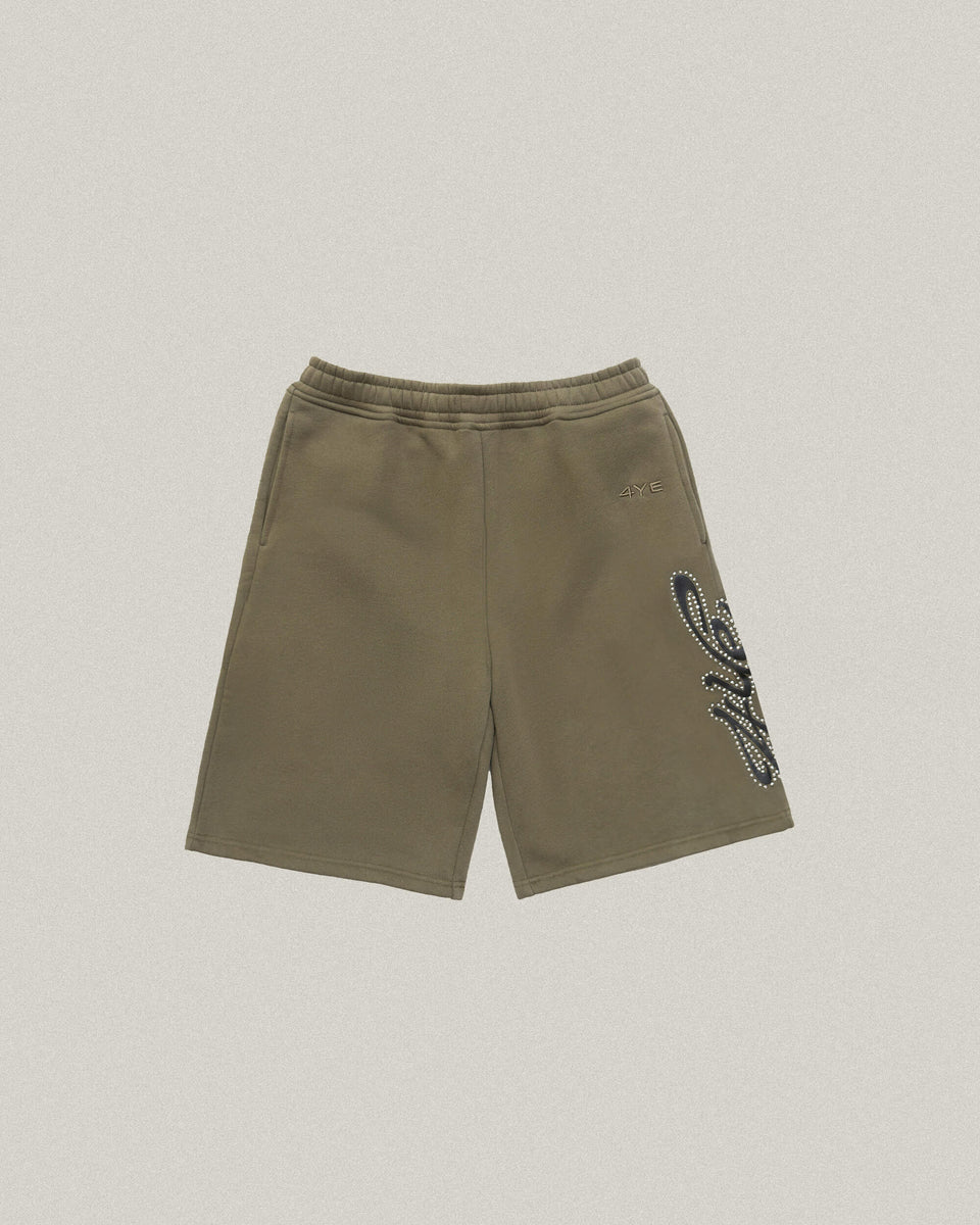 Rhinestone Short - Olive Green (SP26) (PR)