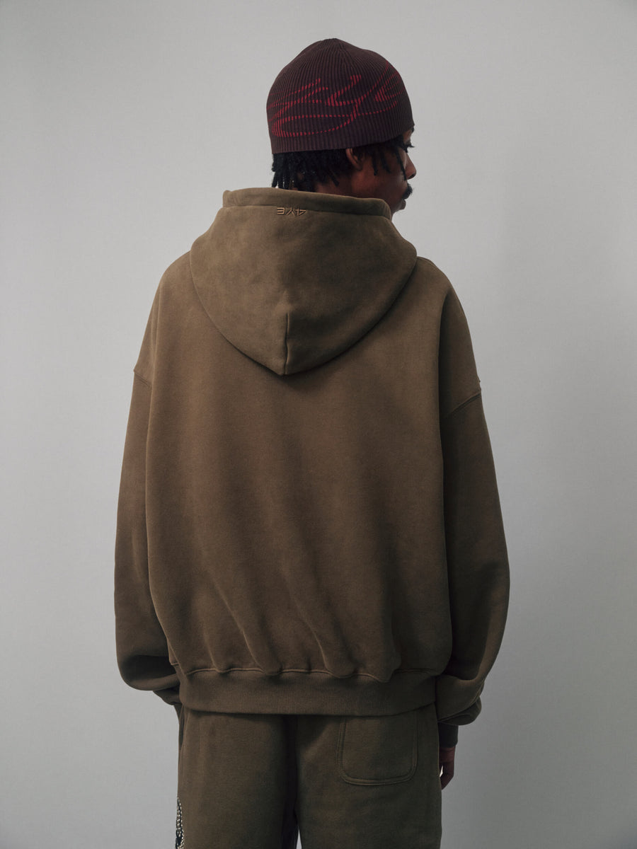 Signature Rhinestone Hoodie - Olive (SP26) (PR)