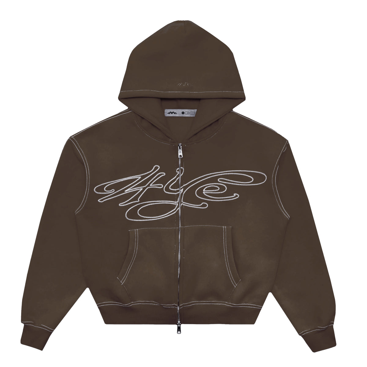 Signature Zip Hoodie - Brown