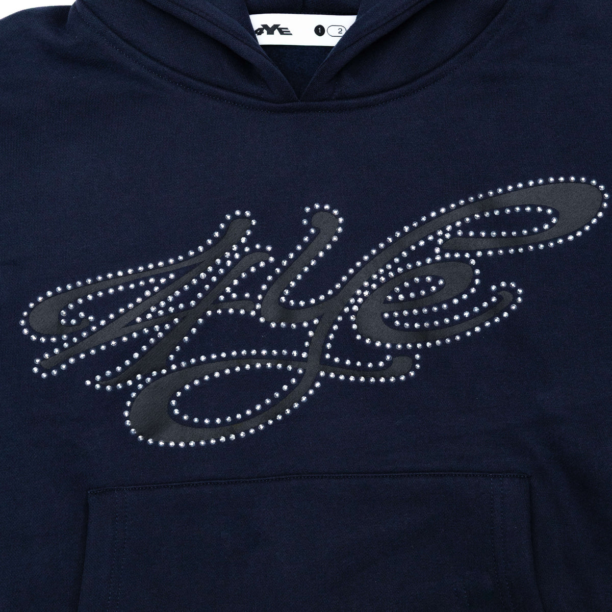 Signature Rhinestone Hoodie - Navy
