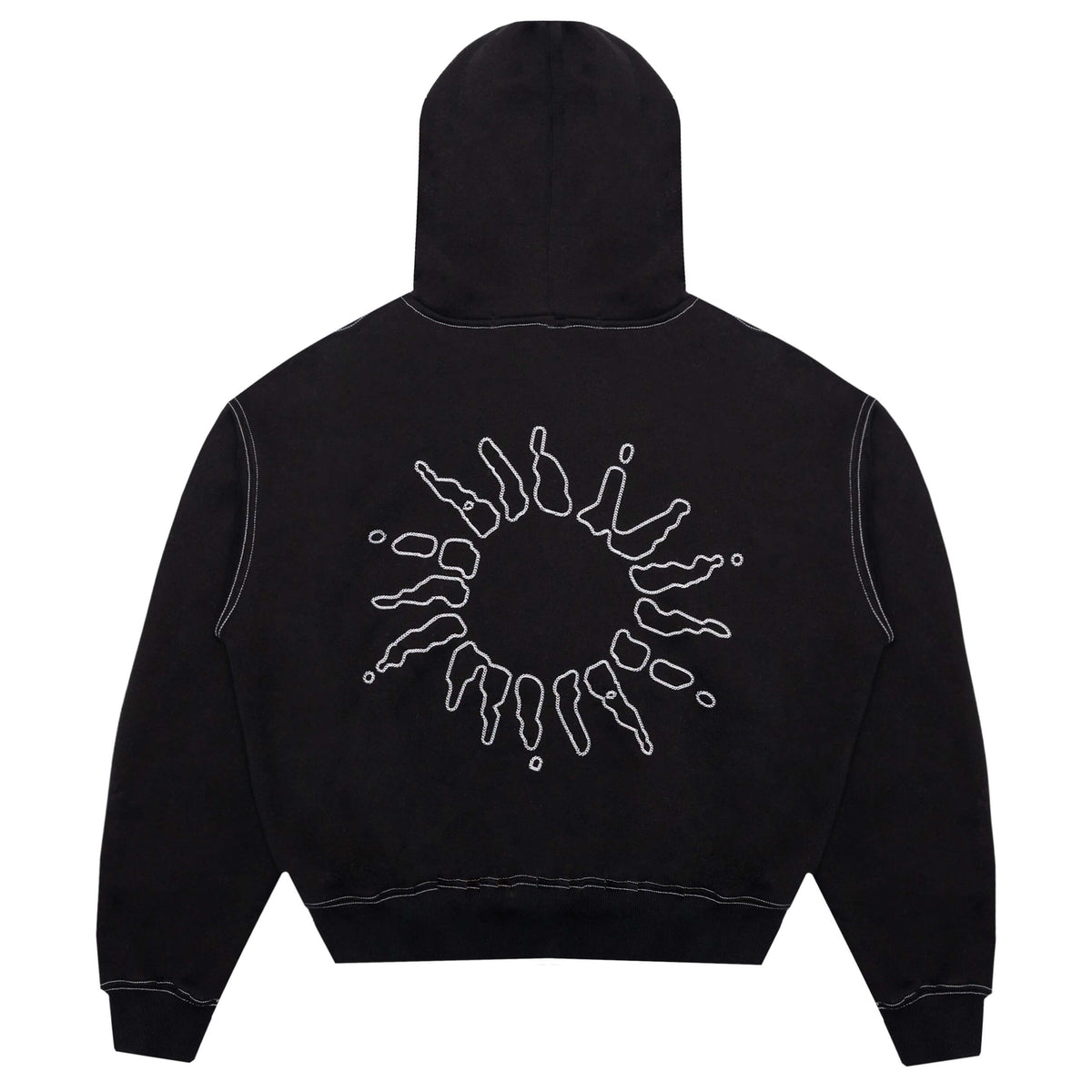 Signature Zip Hoodie - Black/White