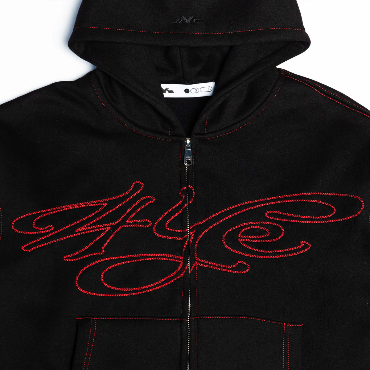 Signature Zip Hoodie - Black/Red