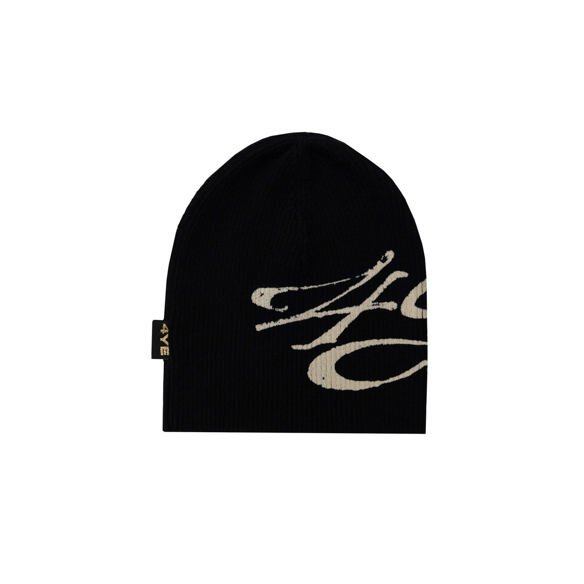 Signature Ribbed Beanie - Black/White