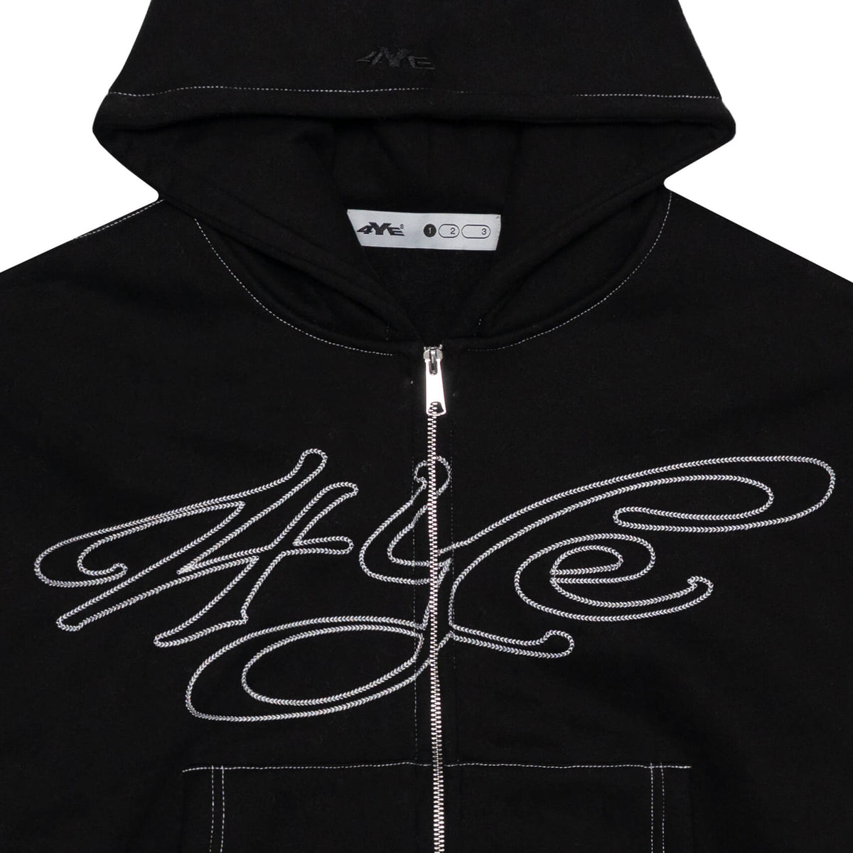 Signature Zip Hoodie - Black/White