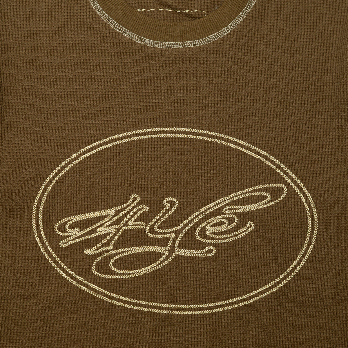 Signature Waffle Top - Brown/Gold