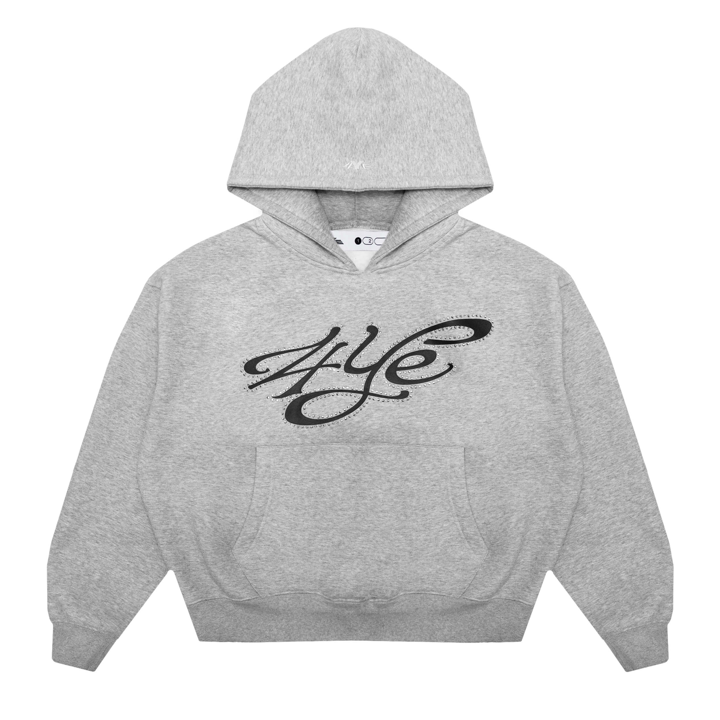 Signature Rhinestone Hoodie - Medium H.Grey – 4YE