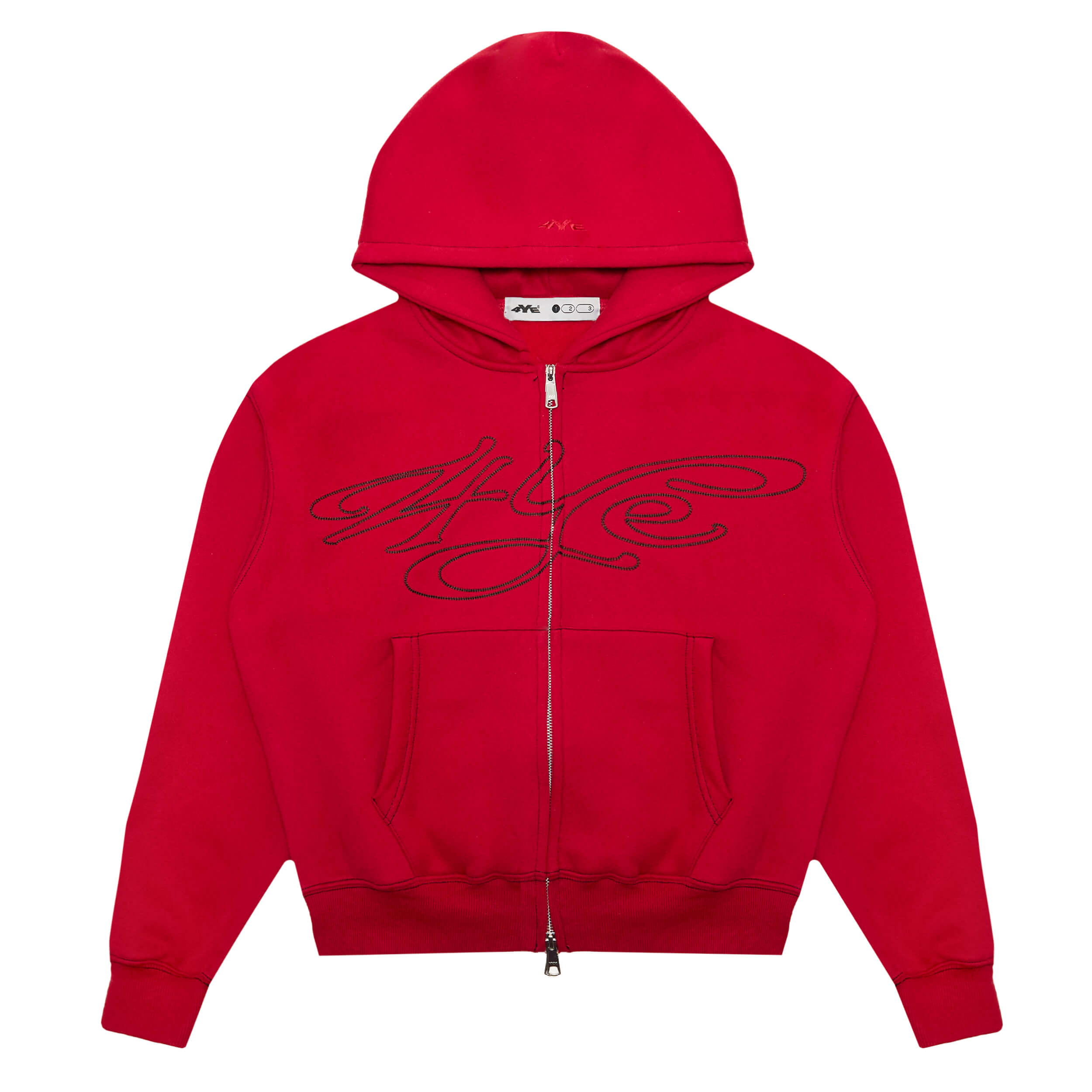 Signature Zip Hoodie - Red/Black – 4YE