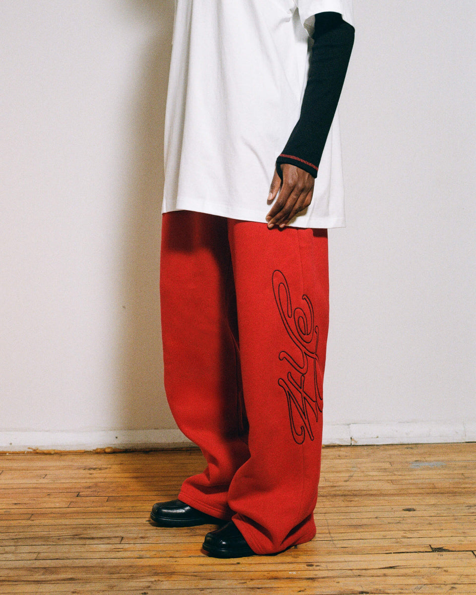 Signature Wide Pant - Red/Black