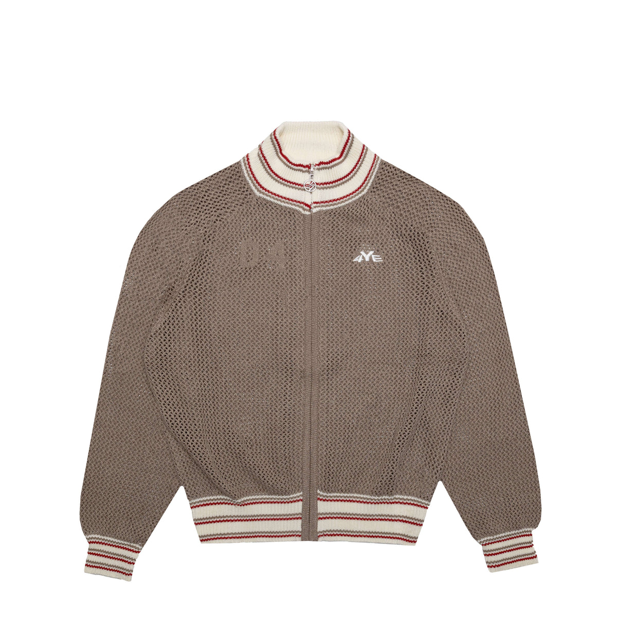 Knit Track Jacket - Tan