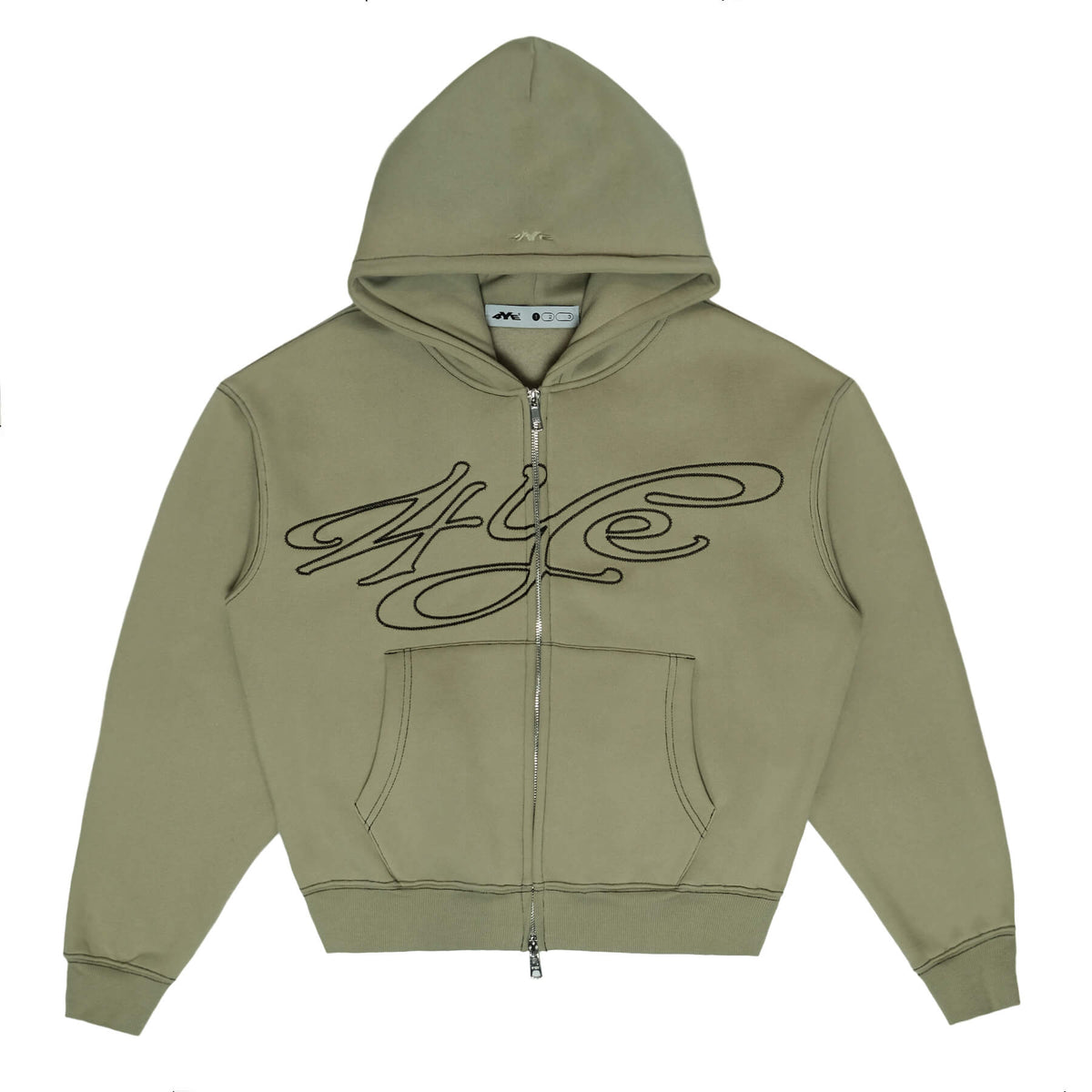 Signature Zip Hoodie - Sage/Black