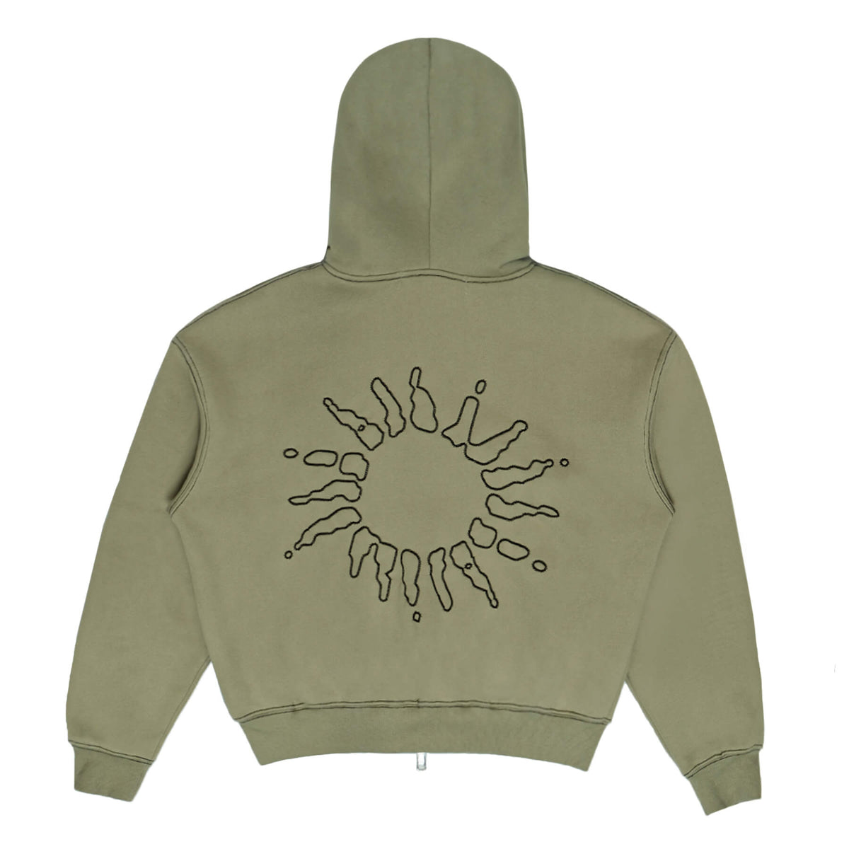 Signature Zip Hoodie - Sage/Black