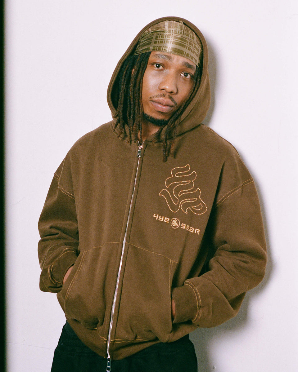 Gear Hoodie - Brown/Gold