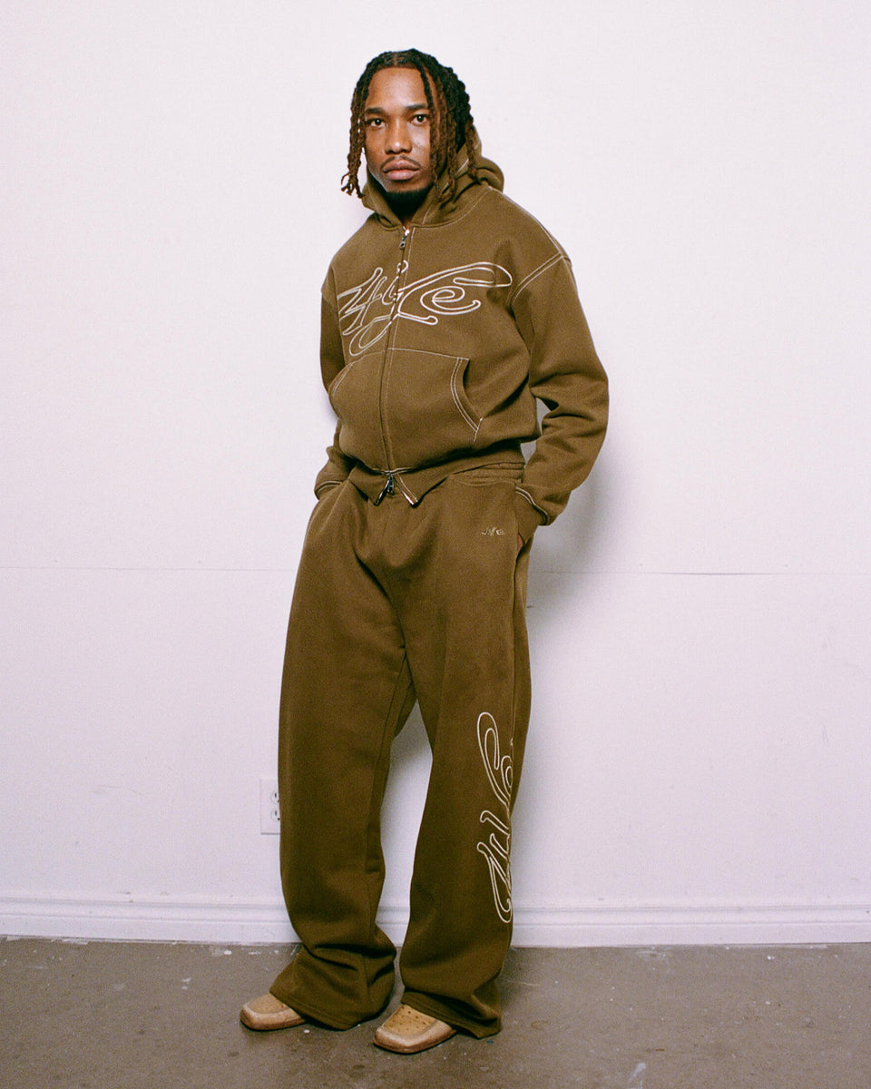 Signature Wide Pant - Brown