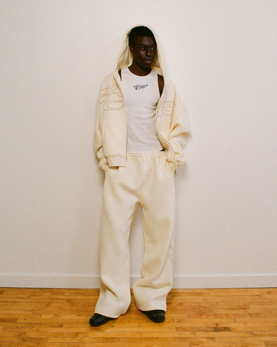 Signature Zip Hoodie - Ivory/Cream