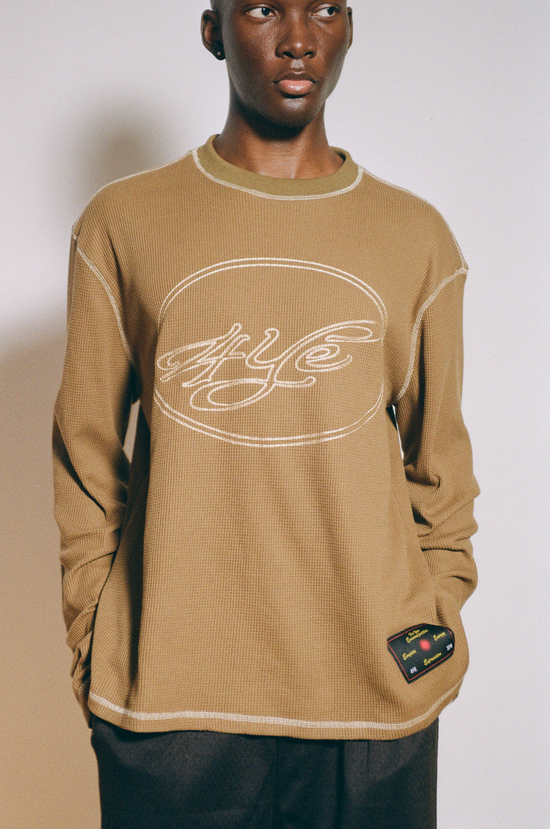 Signature Waffle Top - Brown/Gold
