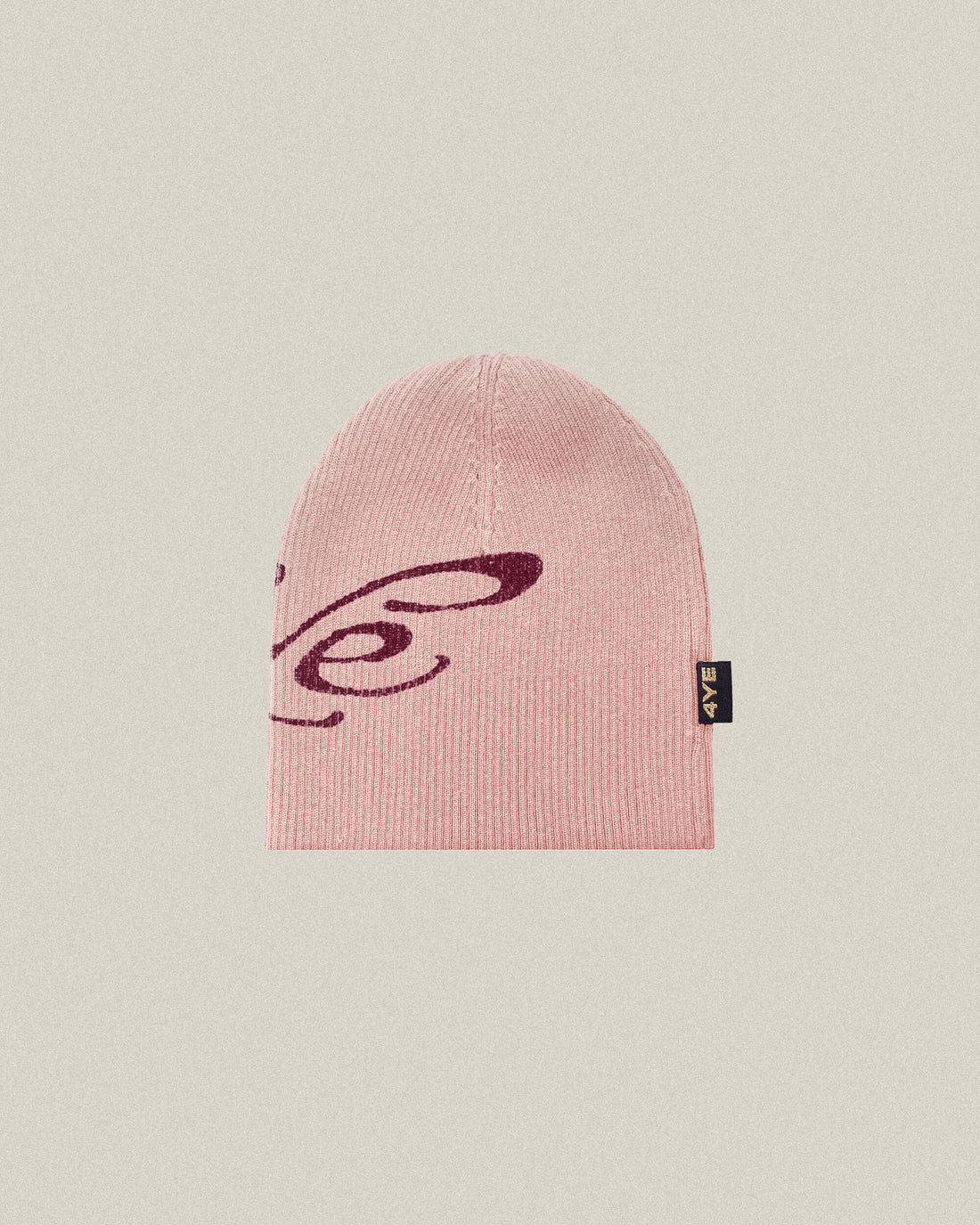 Signature Ribbed Skully - Pink/Maroon