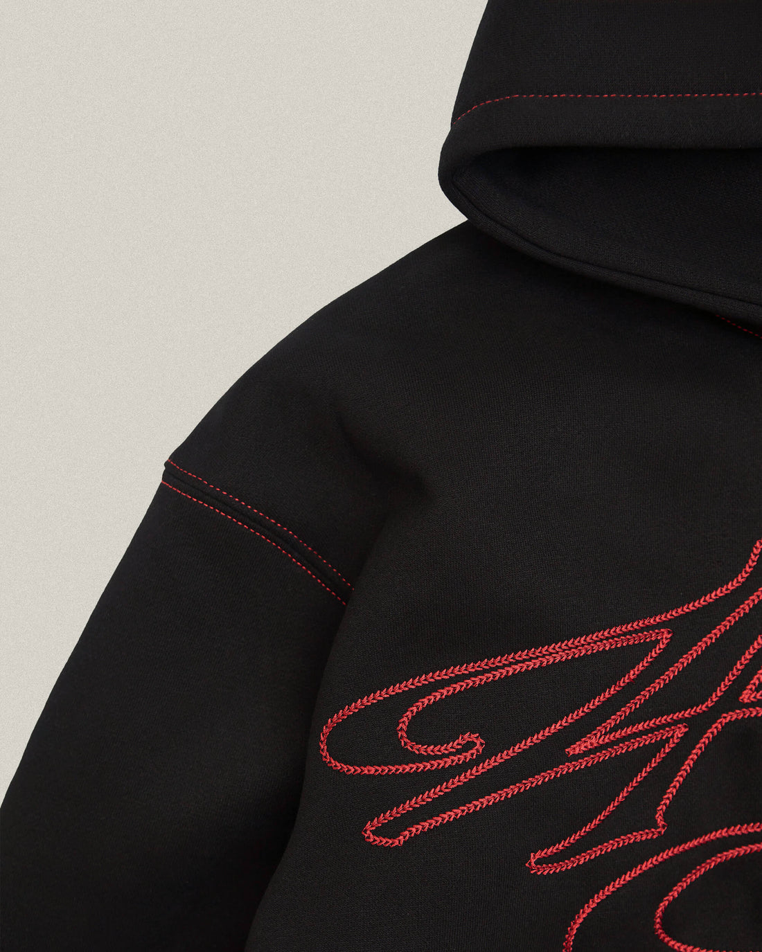Signature Zip Hoodie - Black/Red