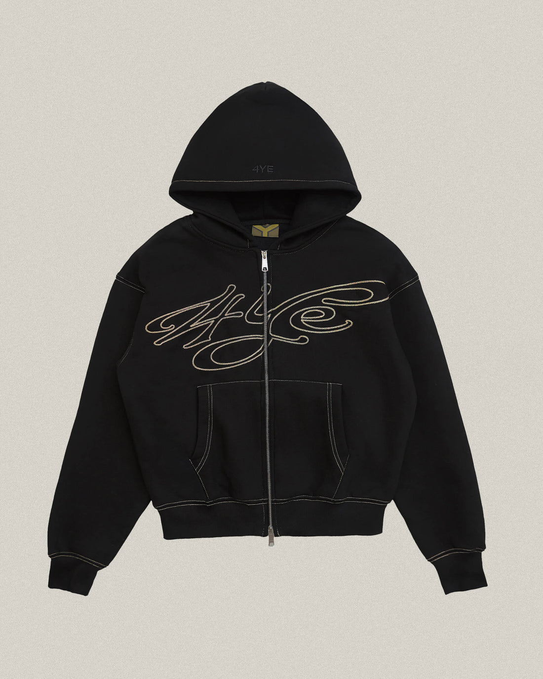 Signature Zip Hoodie - Black/Gold