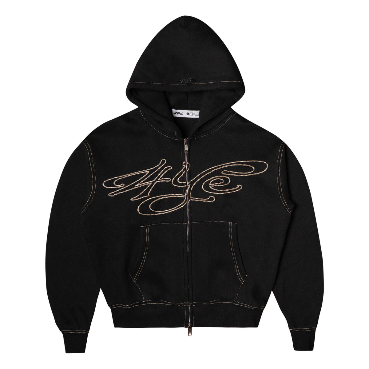 Signature Zip Hoodie Black Gold 4YE