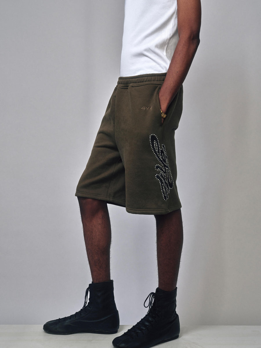 Rhinestone Short - Olive Green (SP26) (PR)