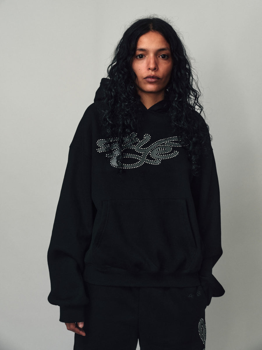 Signature Rhinestone Hoodie - Black (SP26) (PR)