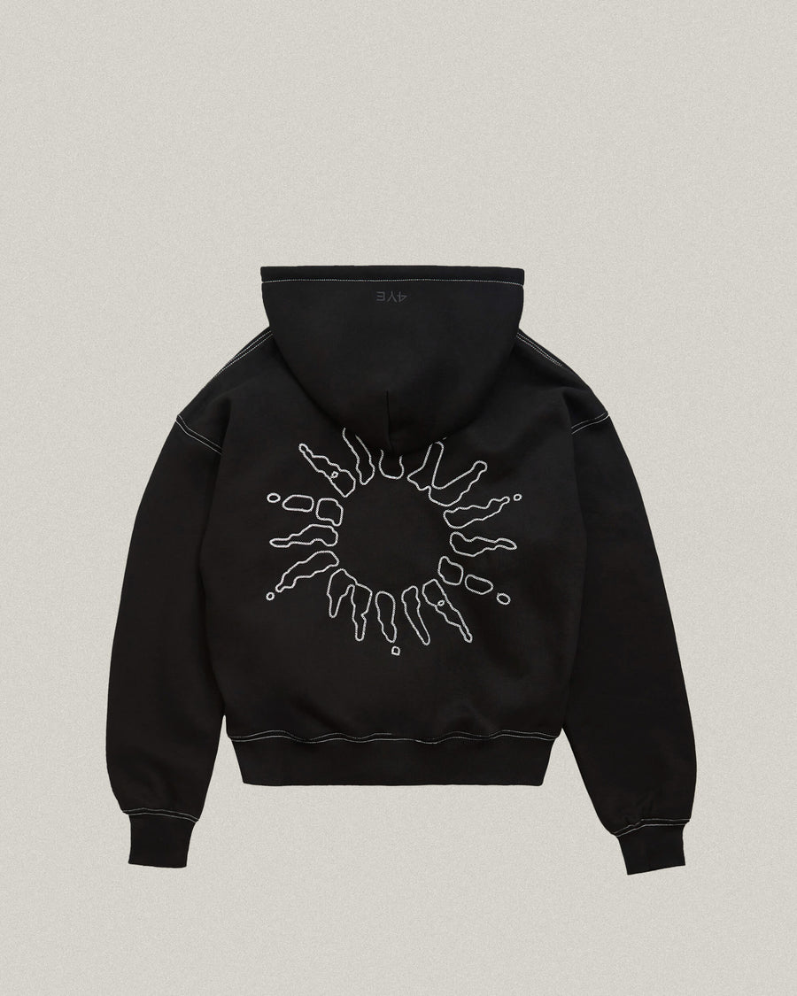 Signature Zip Hoodie - Black/White