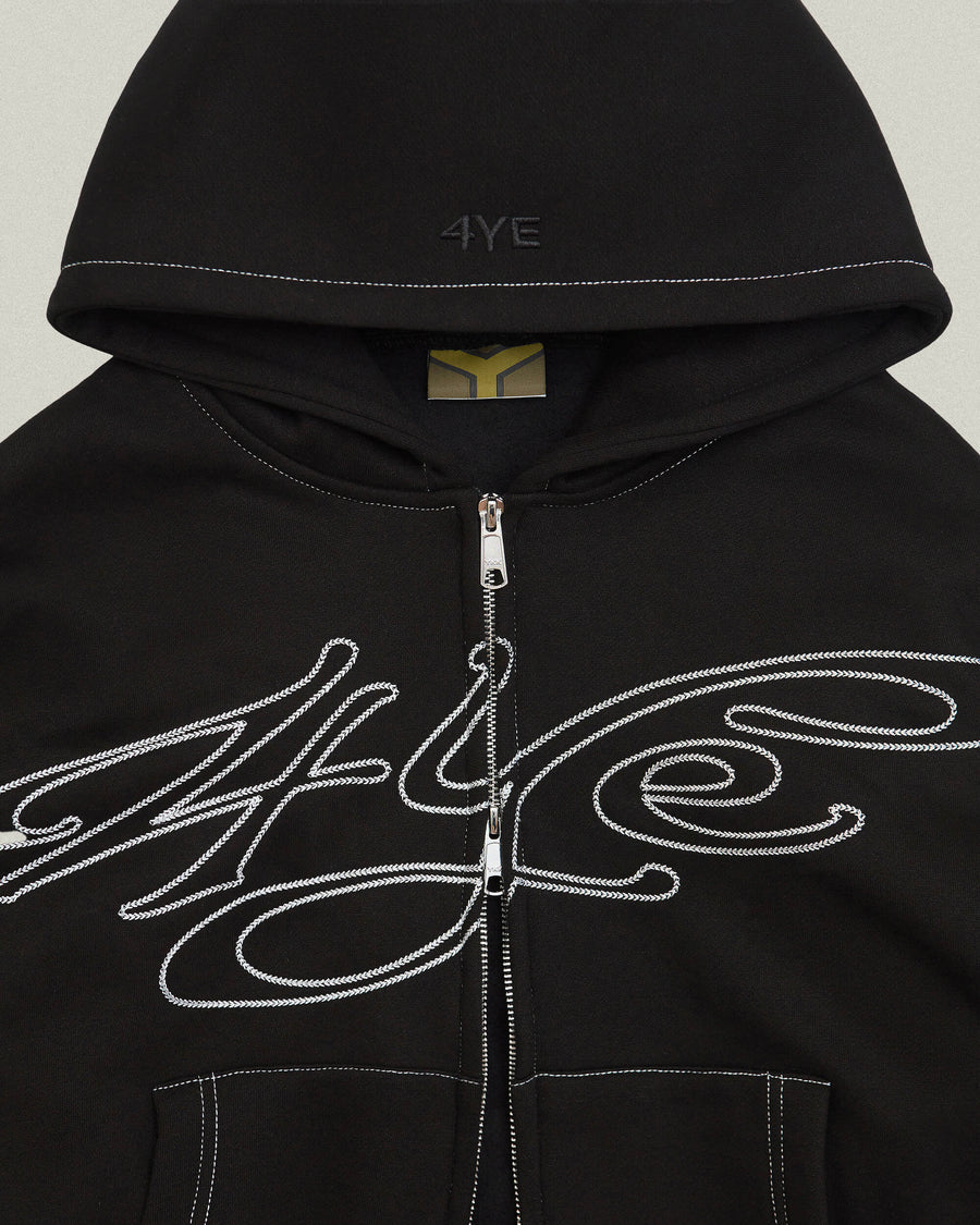 Signature Zip Hoodie - Black/White