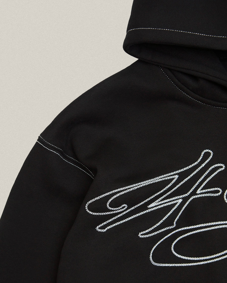 Signature Zip Hoodie - Black/White