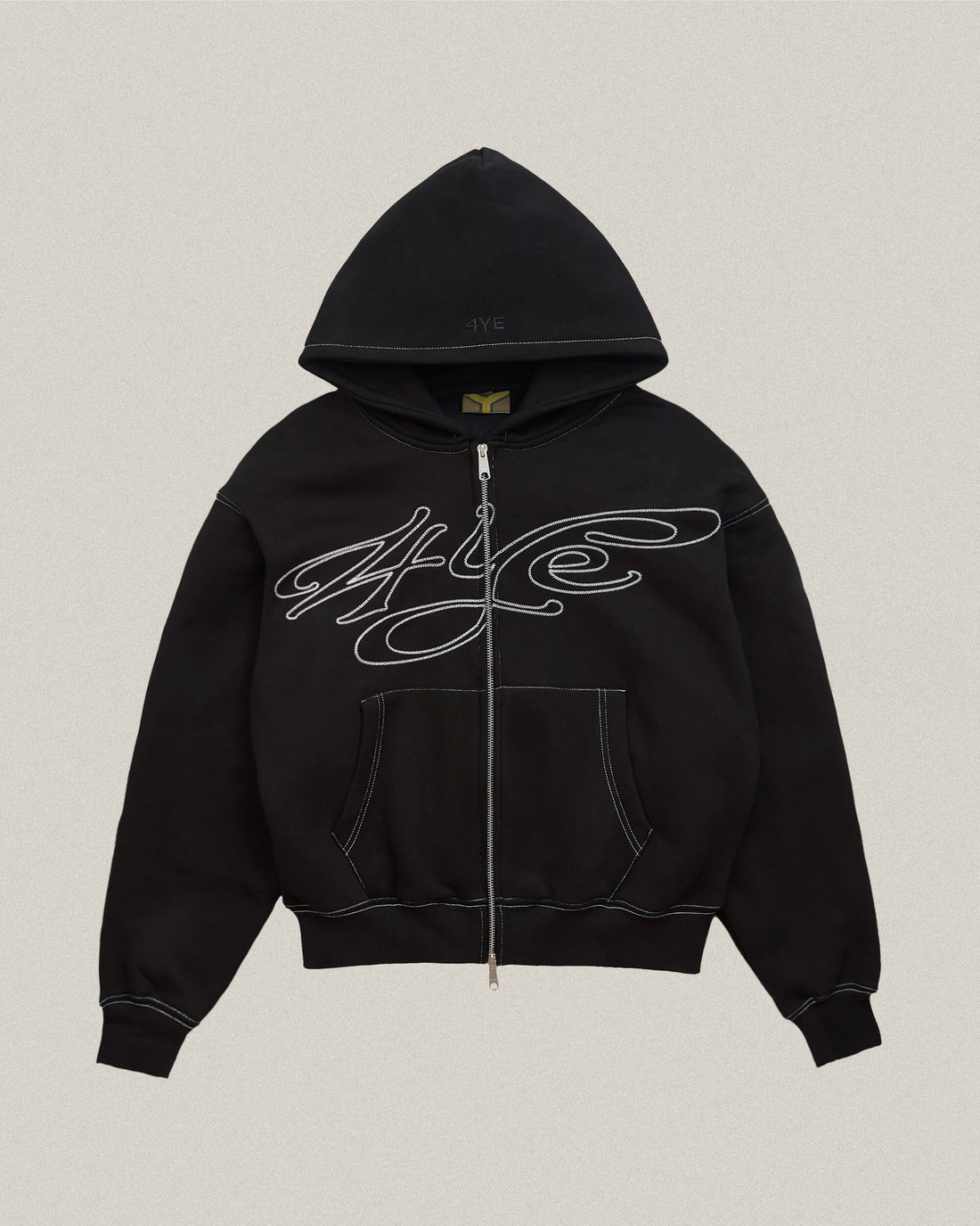 Signature Zip Hoodie - Black/White