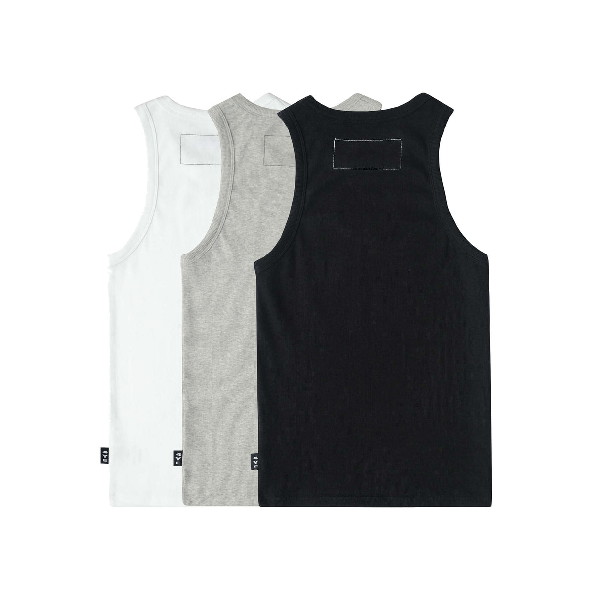 tank top 3-pack. ribbed tank with chest embroidery