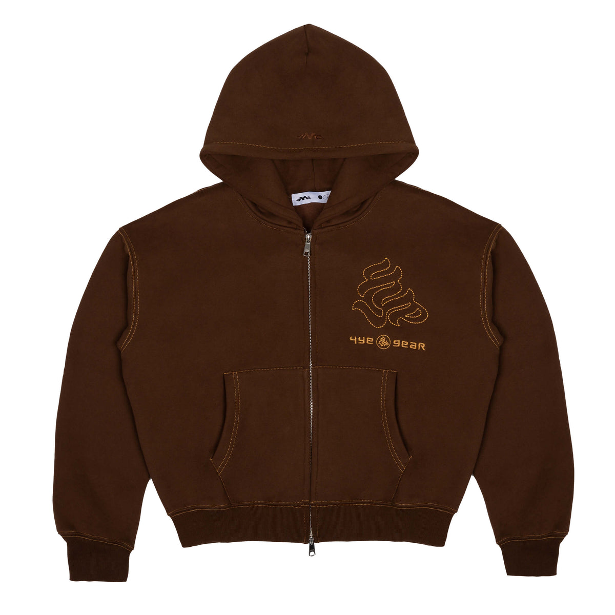 Gear Hoodie - Brown/Gold