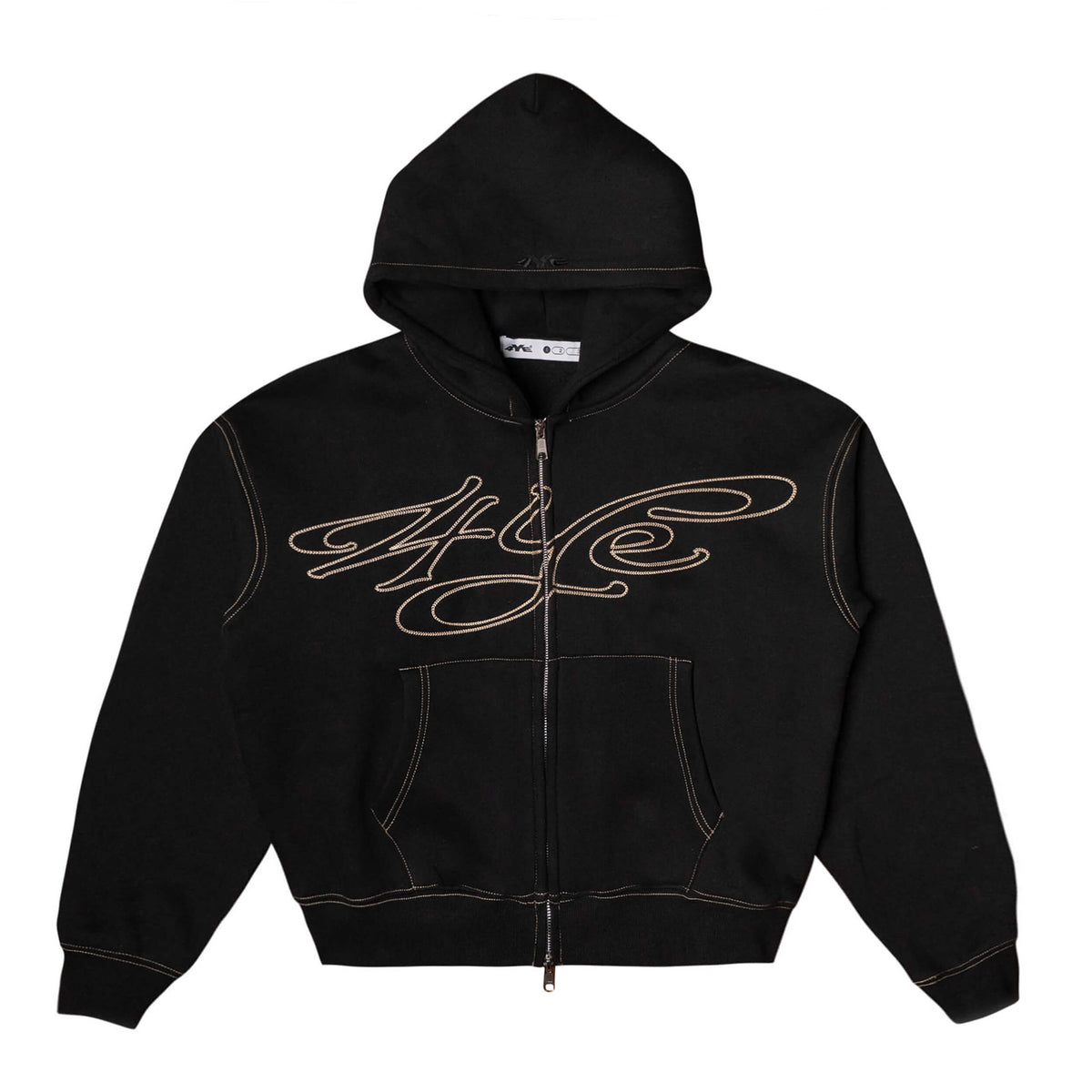 Signature Zip Hoodie - Black/Gold