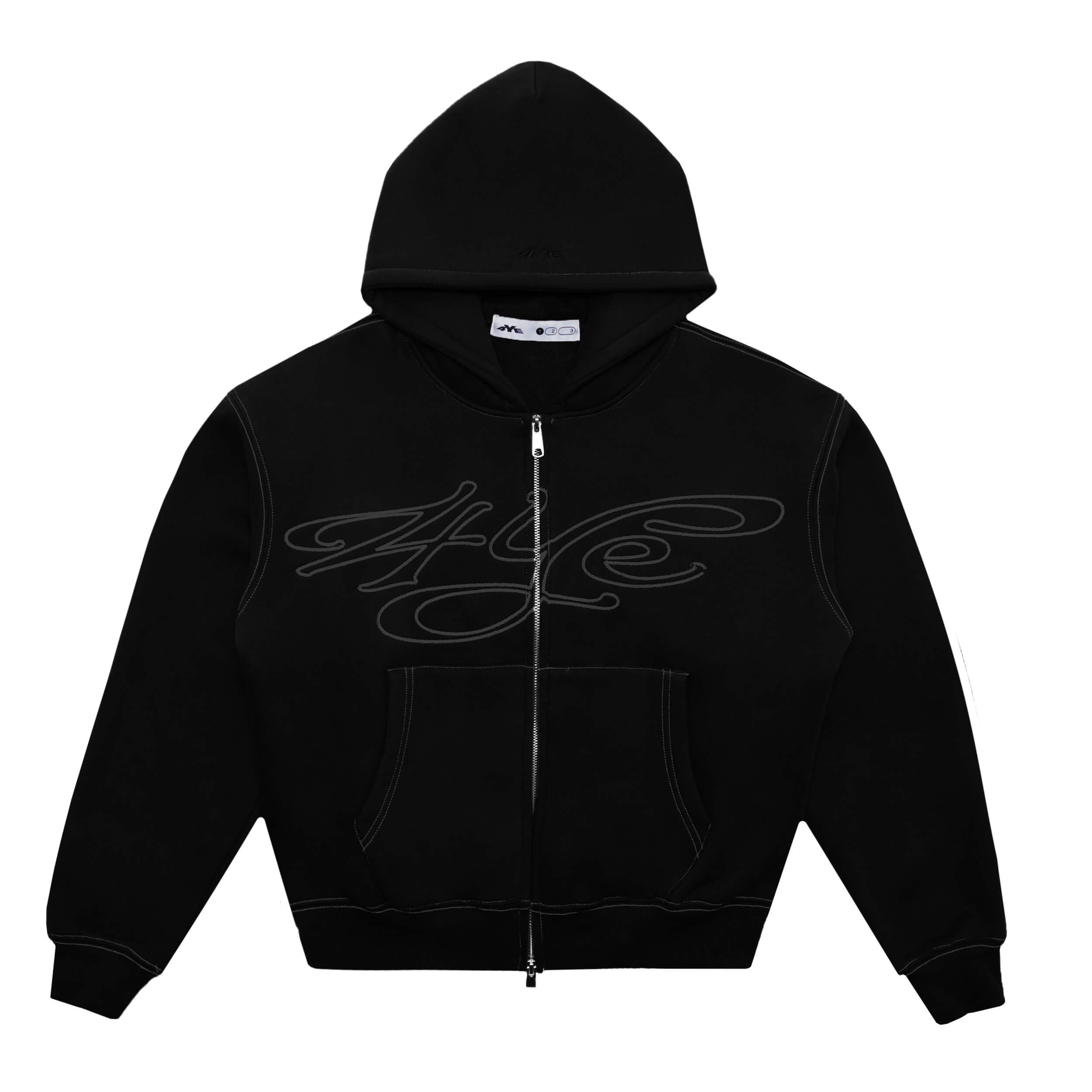 Signature Zip Hoodie - Black/Grey – 4YE