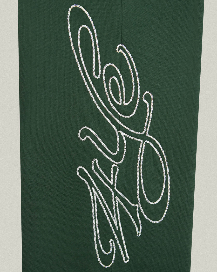 Signature Wide Pant -  Dark Green/White