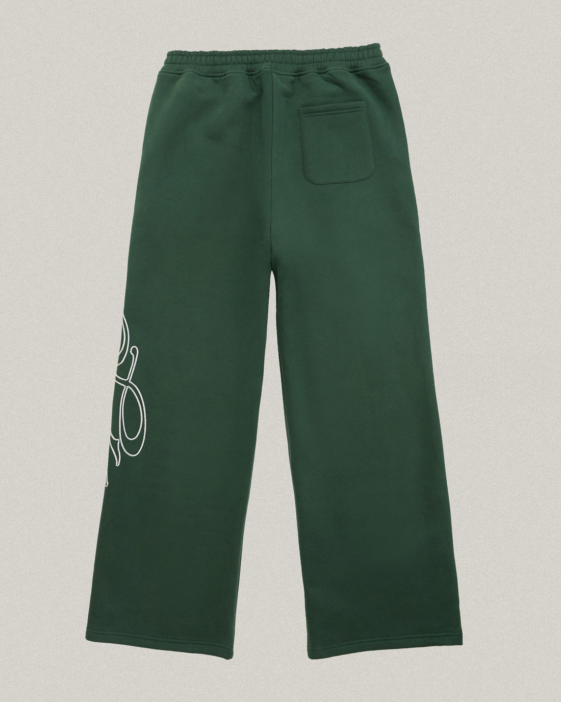 Signature Wide Pant -  Dark Green/White