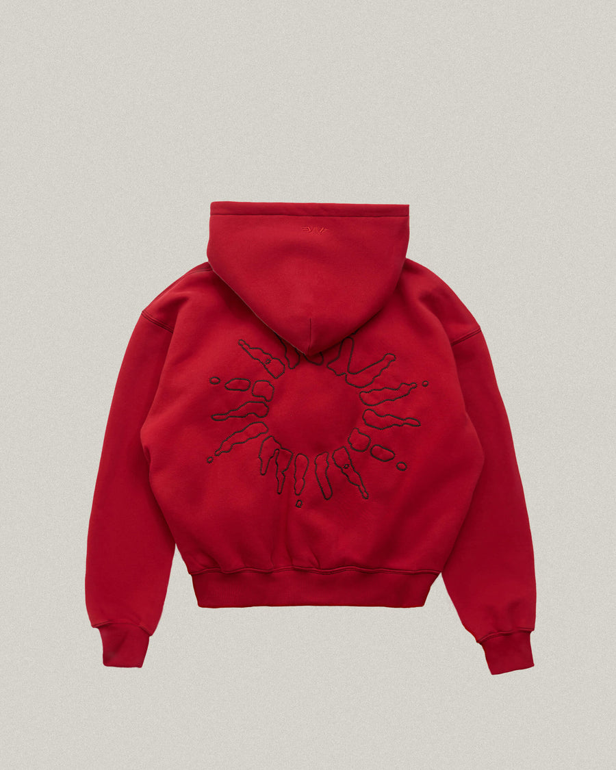 Signature Zip Hoodie - Red/Black