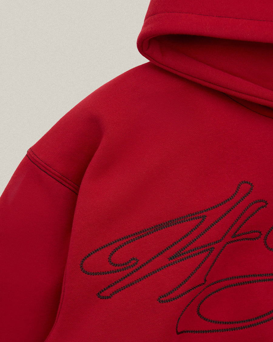 Signature Zip Hoodie - Red/Black