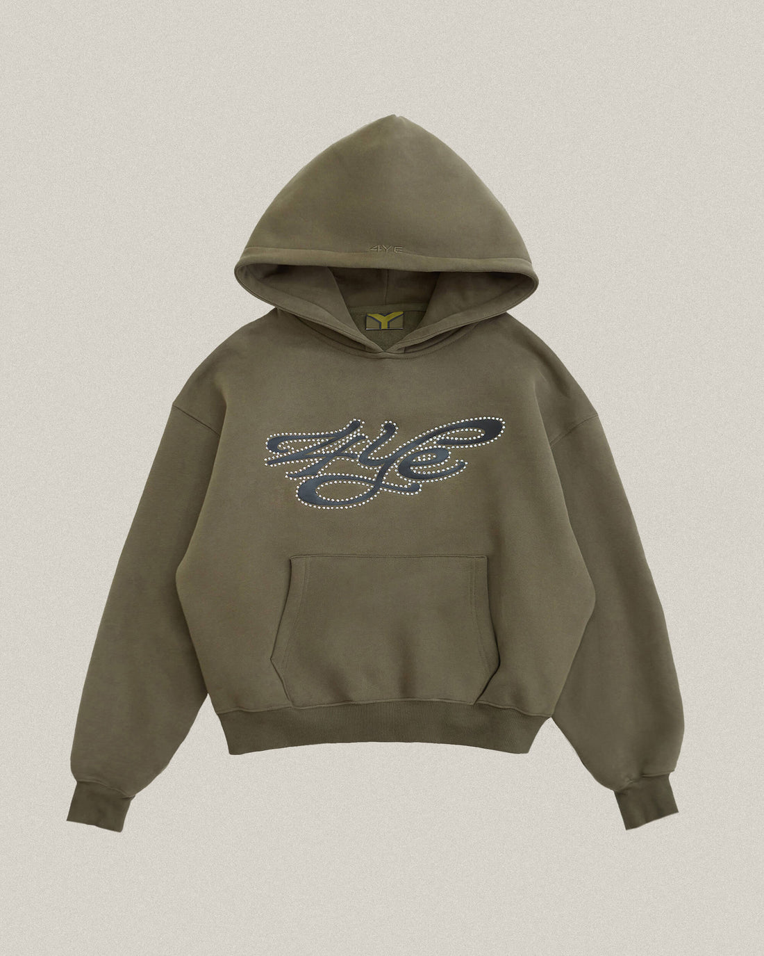Signature Rhinestone Hoodie - Olive