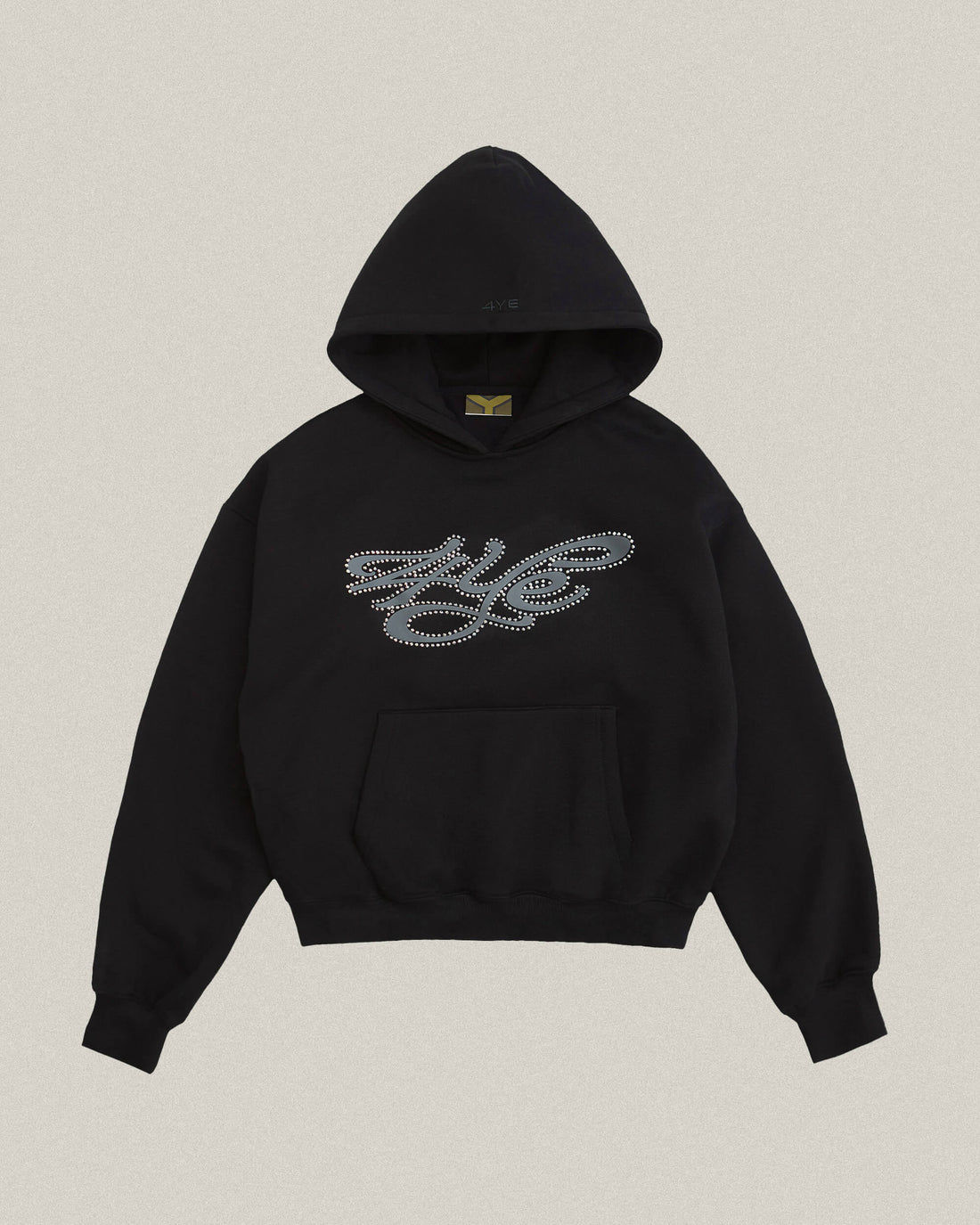 Signature Rhinestone Hoodie - Black