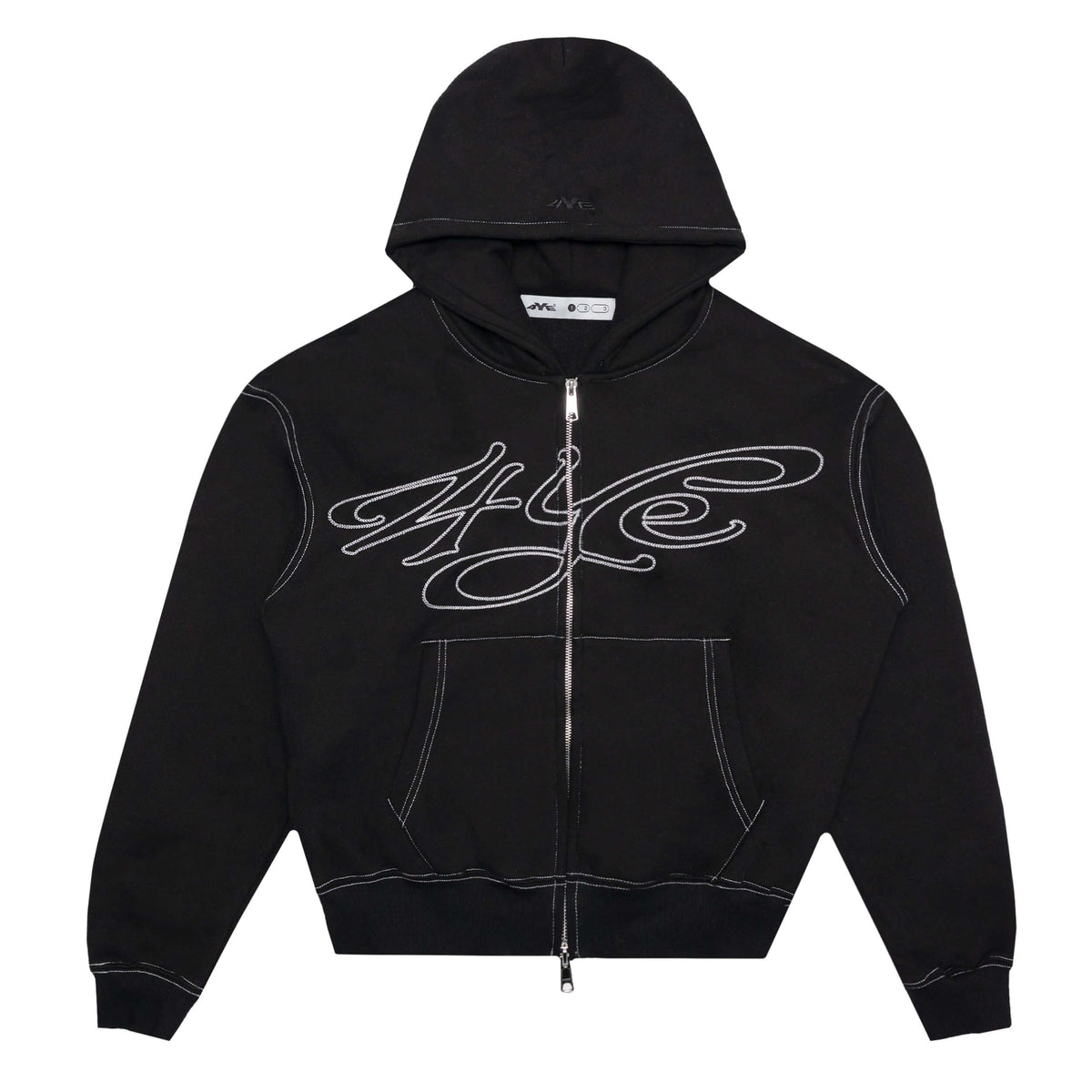 Signature Zip Hoodie - Black/White