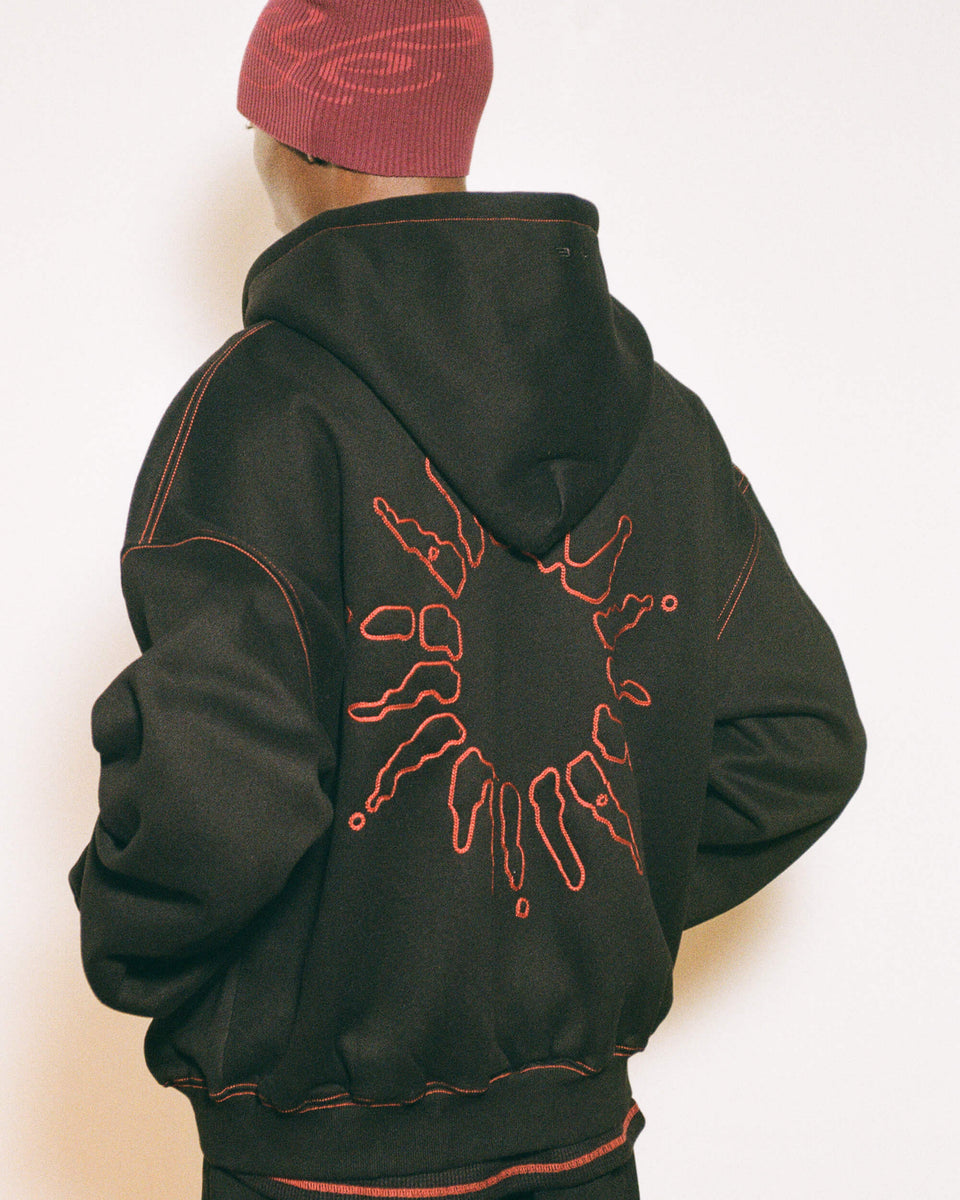 Signature Zip Hoodie - Black/Red