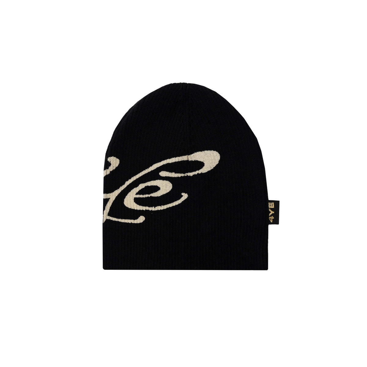 Signature Ribbed Beanie - Black/White