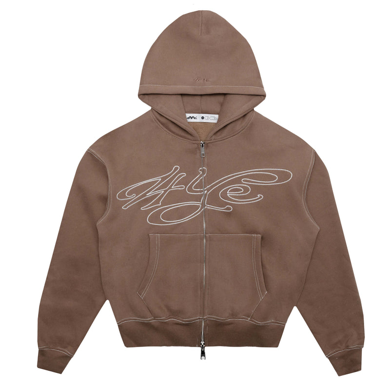 Signature Zip Hoodie - Sage/Black