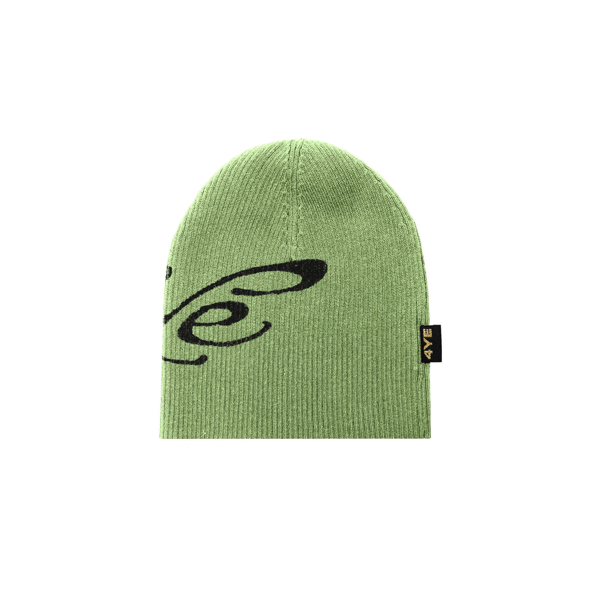 Signature Ribbed Beanie - Green/Black