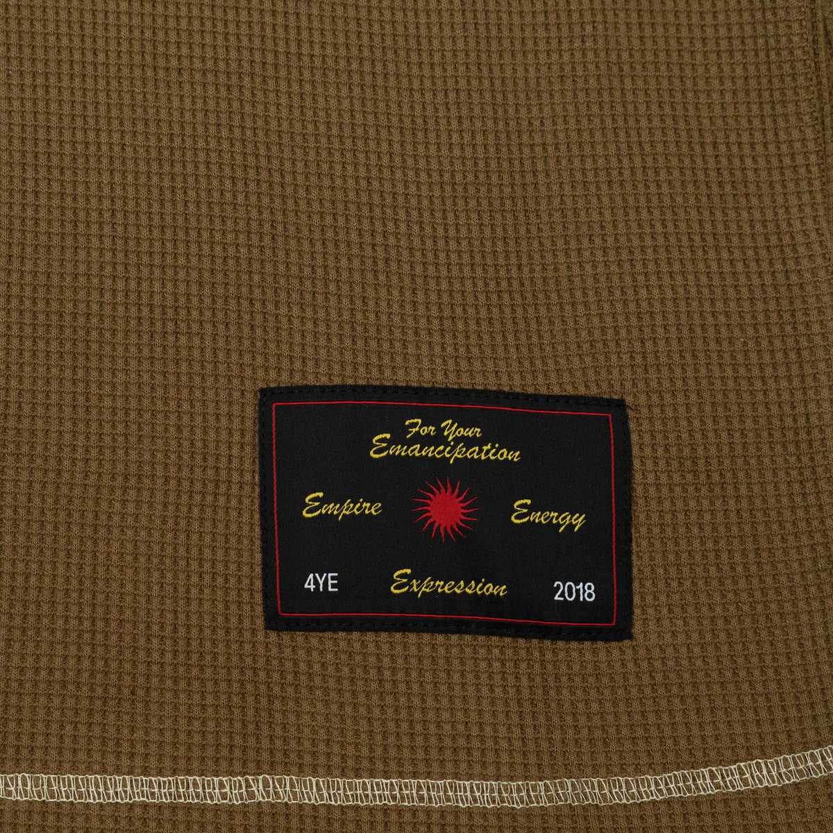 Signature Waffle Top - Brown/Gold