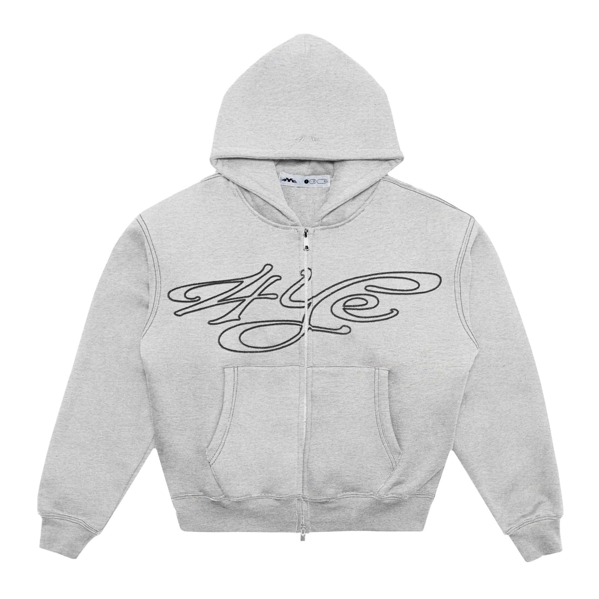 Signature Zip Hoodie - Light H.Grey/Black